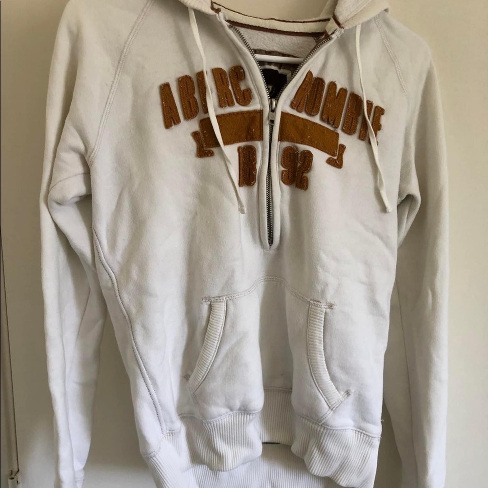 ABERCROMBIE & FITCH / Logo Hoodie Zipper pull Sweatshirt